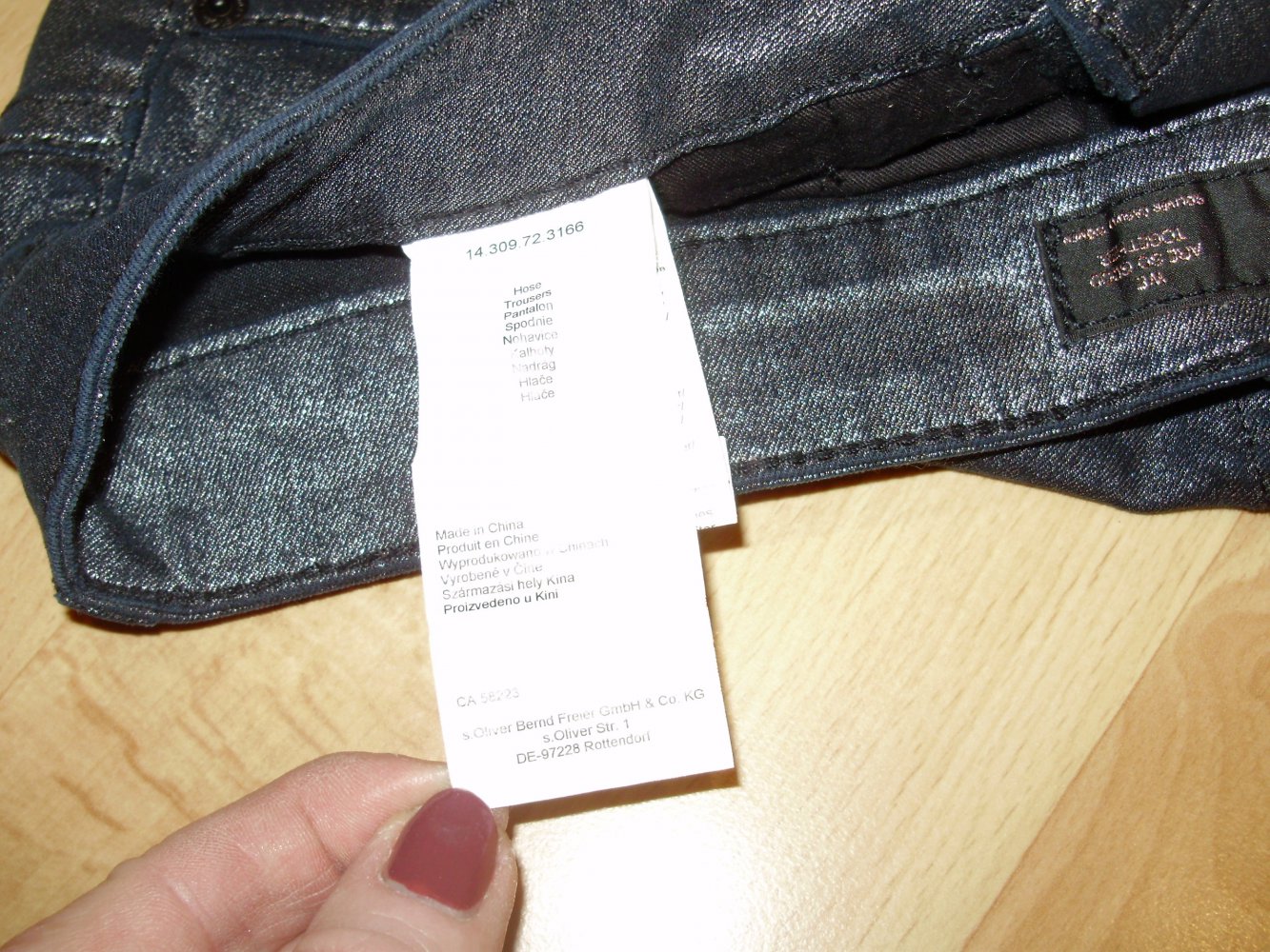 s. oliver Hose blau wie Jeans Silberglanz Gr 34