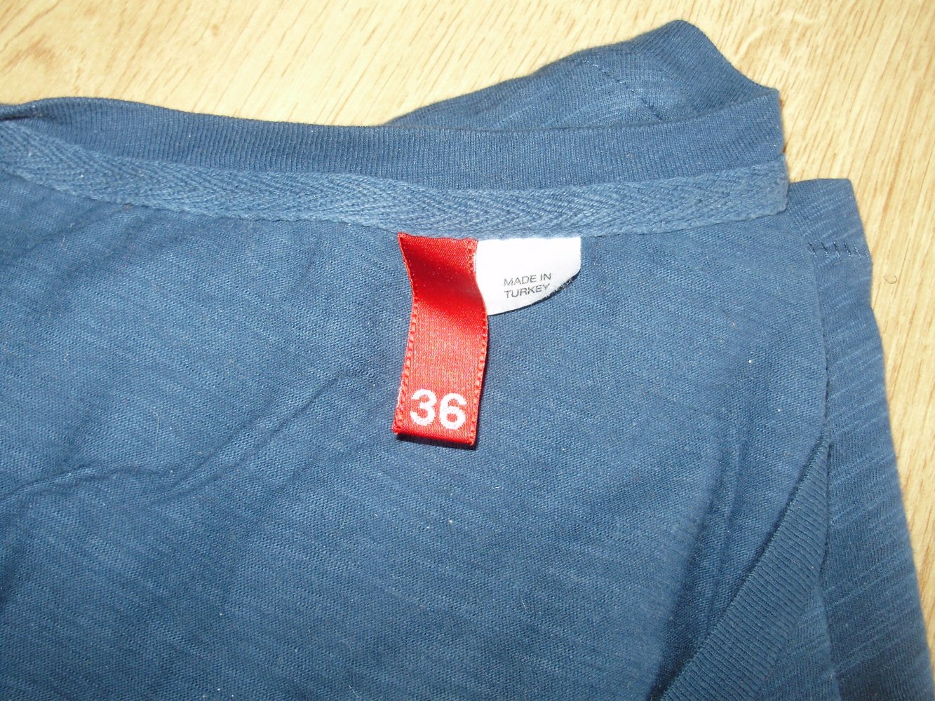 H&M Shirt petrol Rundausschnitt Gr.36