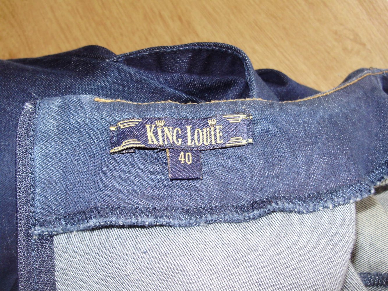 King Louie Jeans Kleid ausgestellter Rock 40