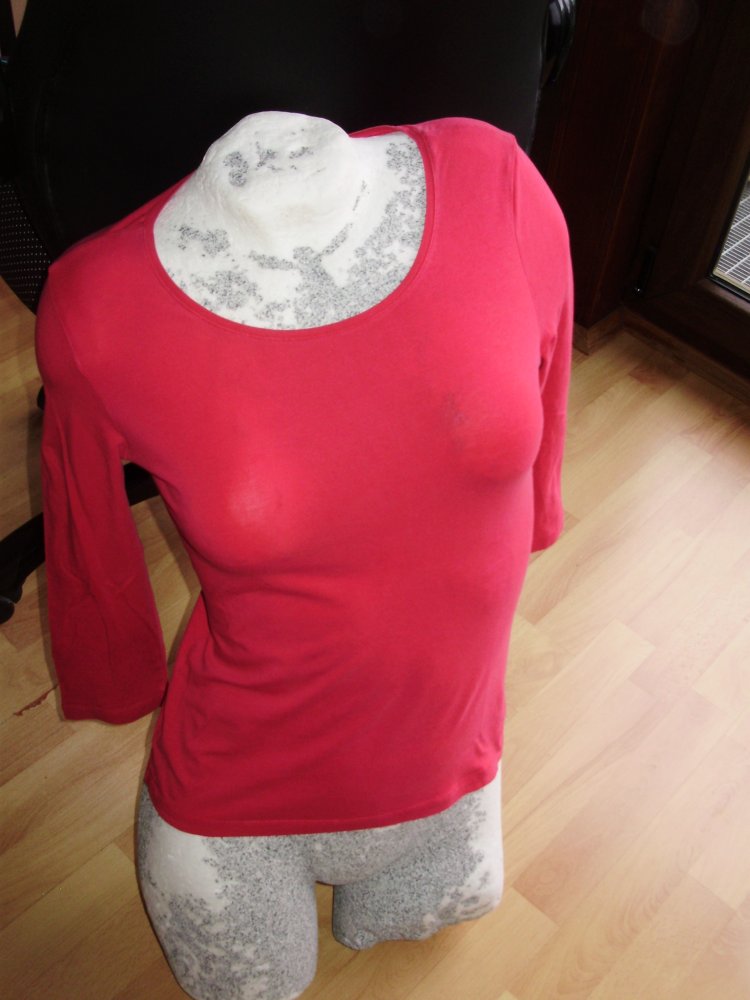 Rene Lezard Shirt 7/8 Arme pink sehr stretchig GR XS / S