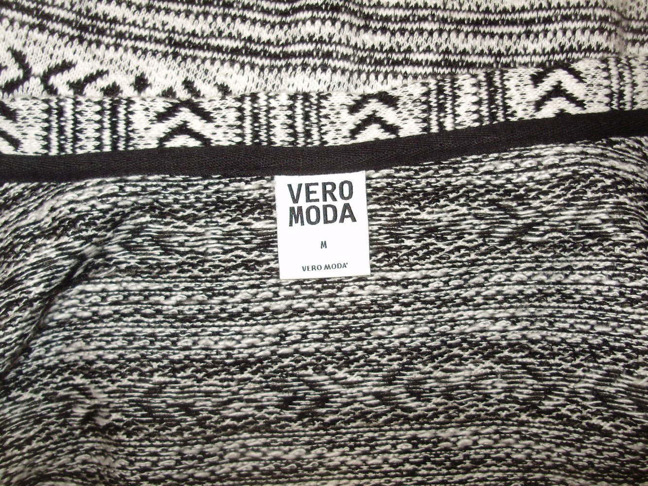 vero moda Cardigan Muster schwarz beige Gr M