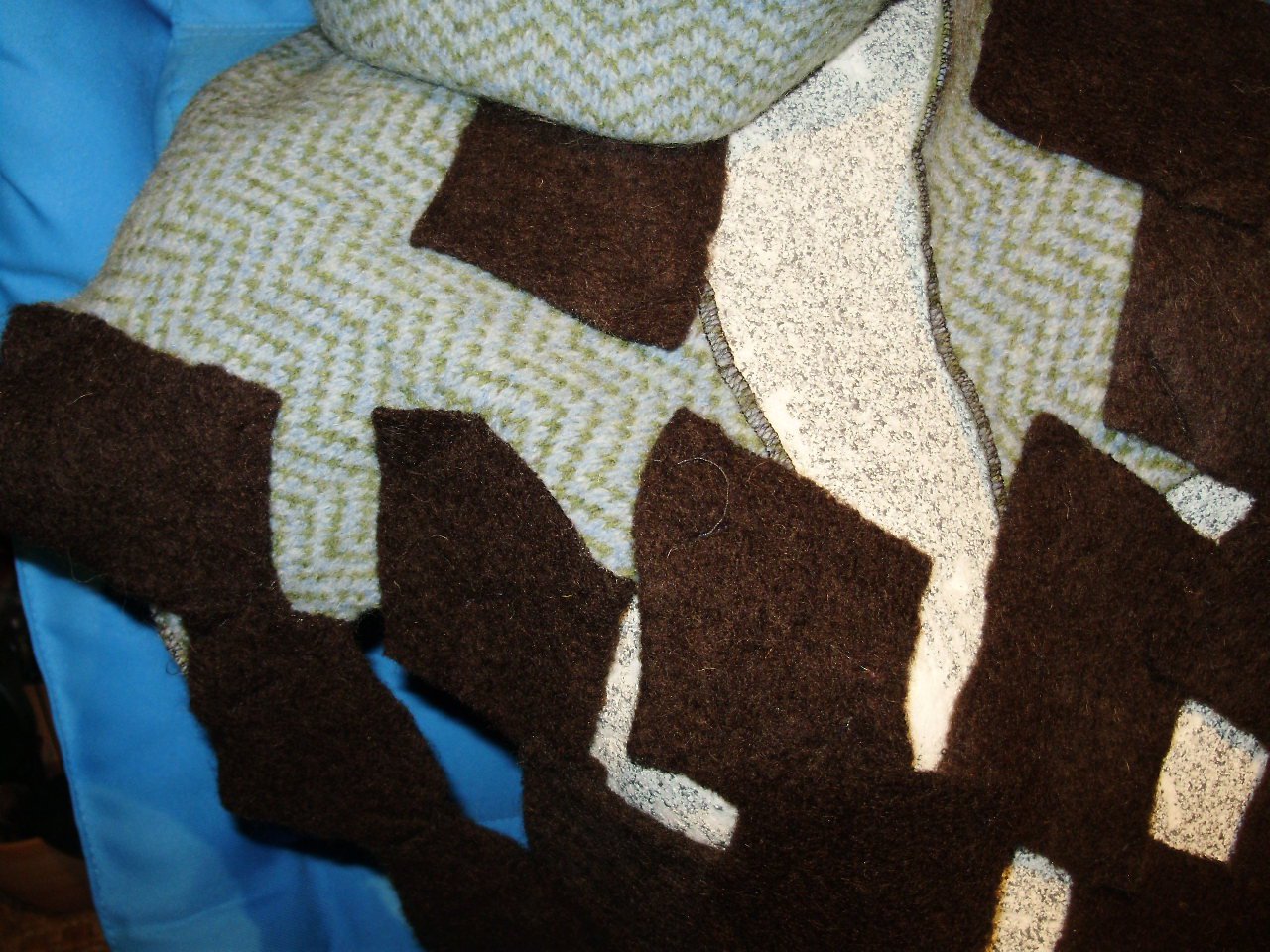 Dawanda Schal Filz Wolle sehr ausgefallen  NEU