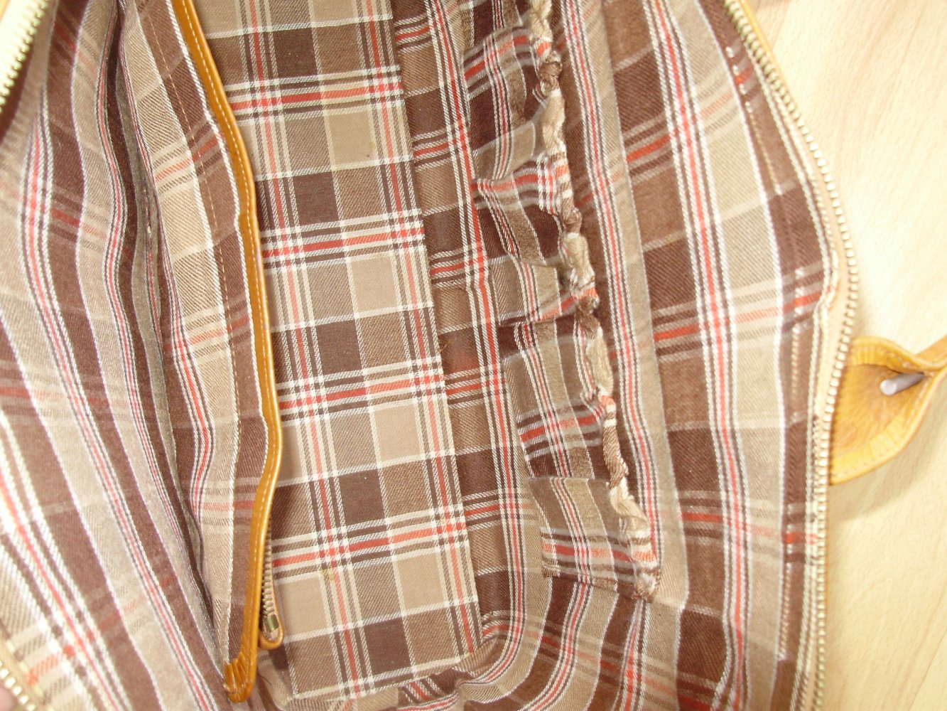 Vintage Echt Leder Weekender Tasche braun ausgefallen