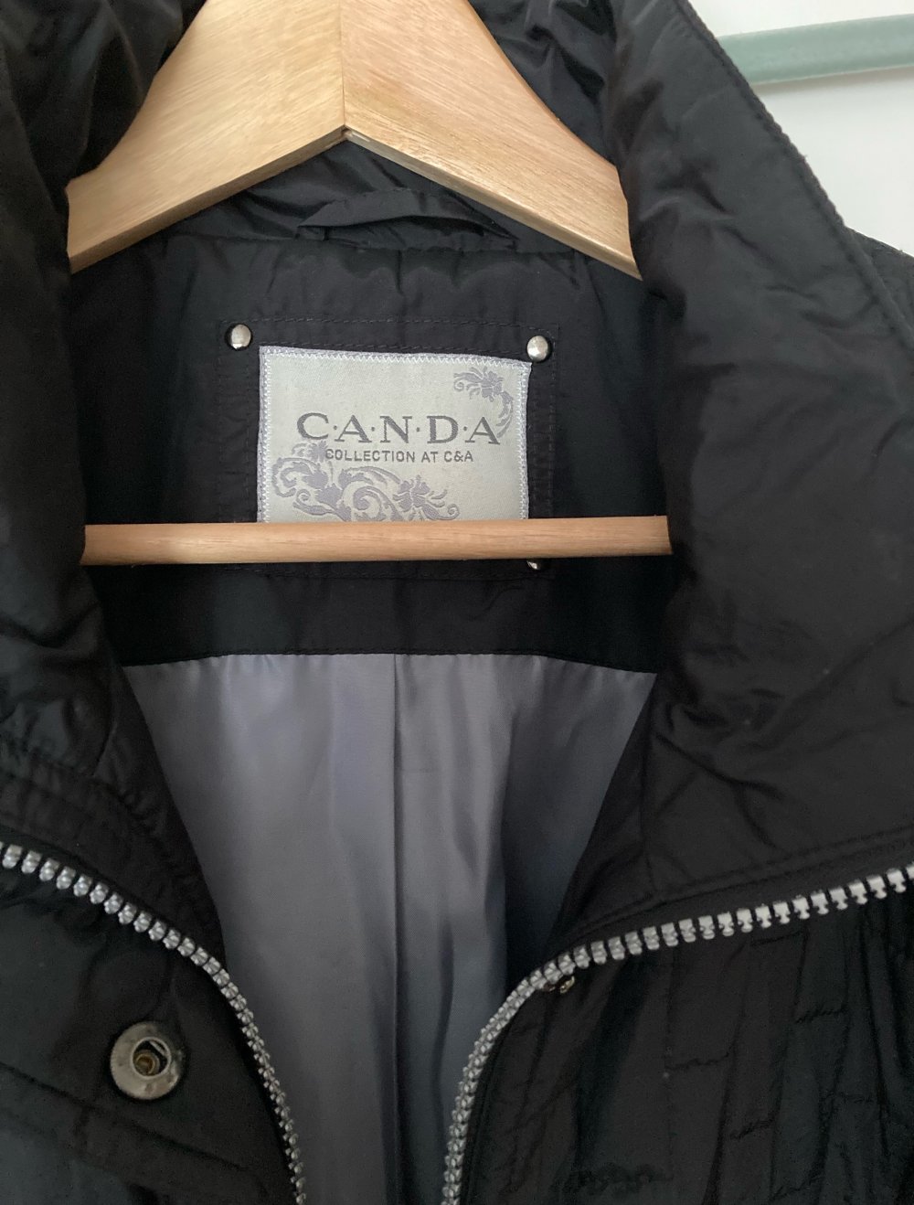 Damenjacke Übergangsjacke C&A schwarz Größe 52