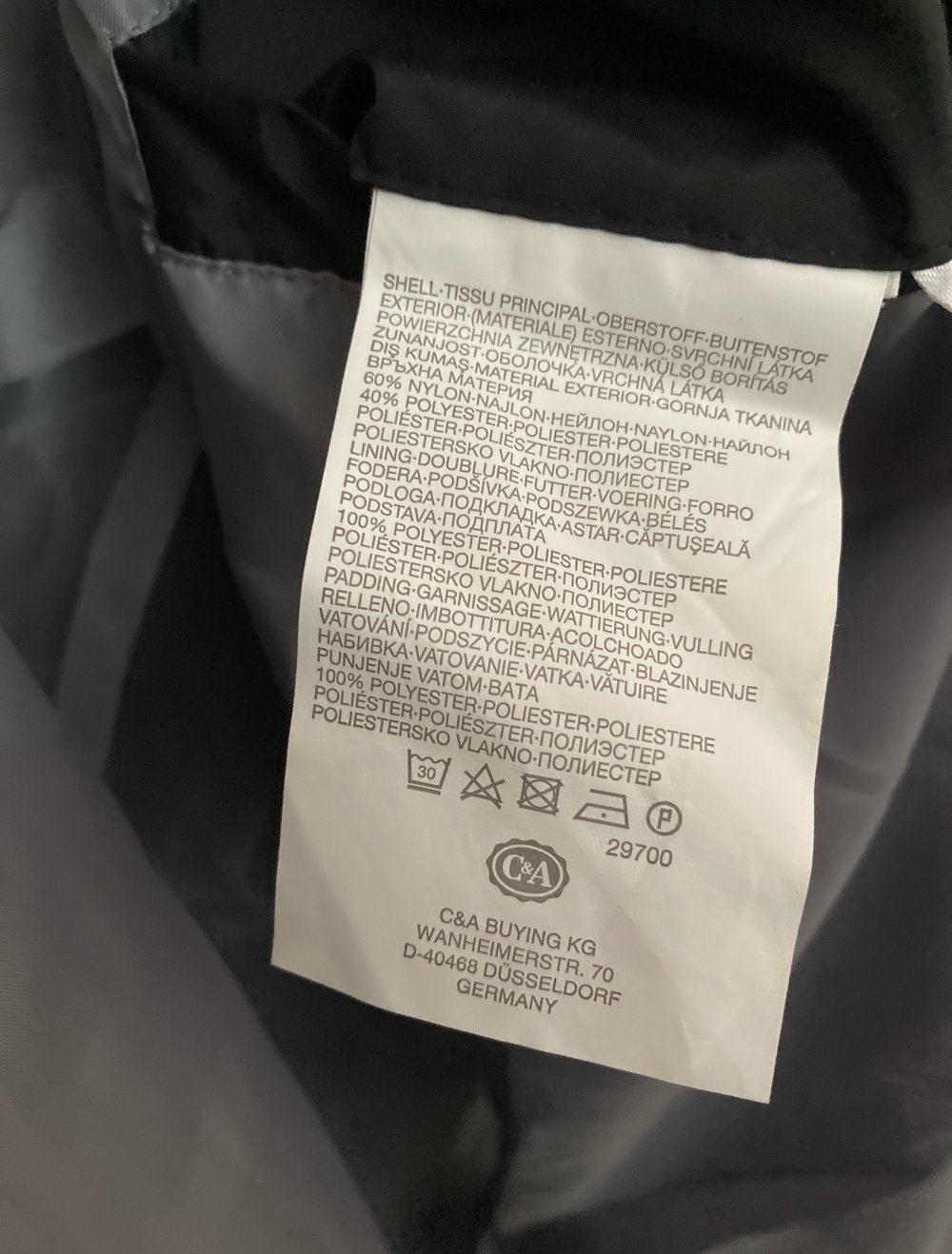 Damenjacke Übergangsjacke C&A schwarz Größe 52