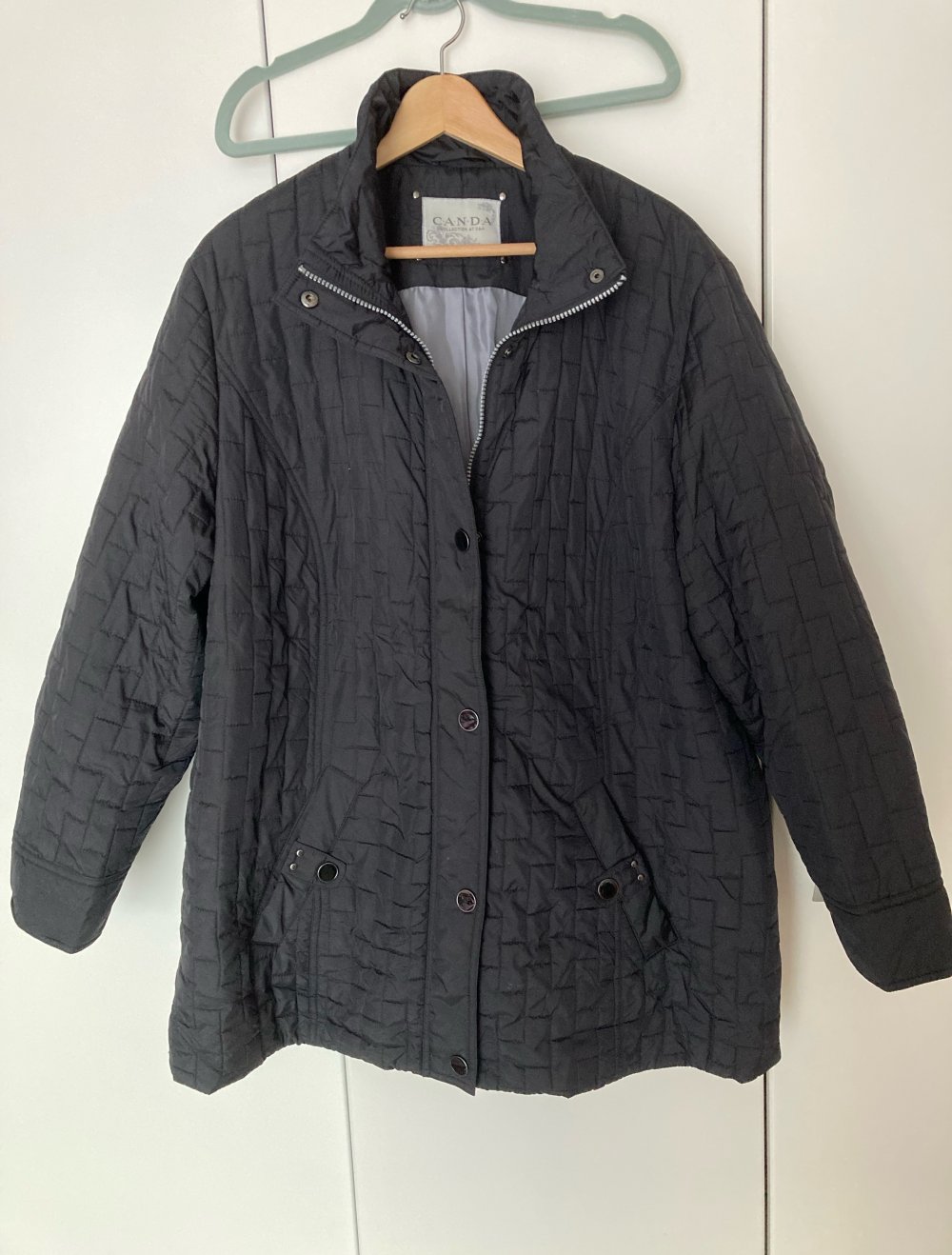 Damenjacke Übergangsjacke C&A schwarz Größe 52