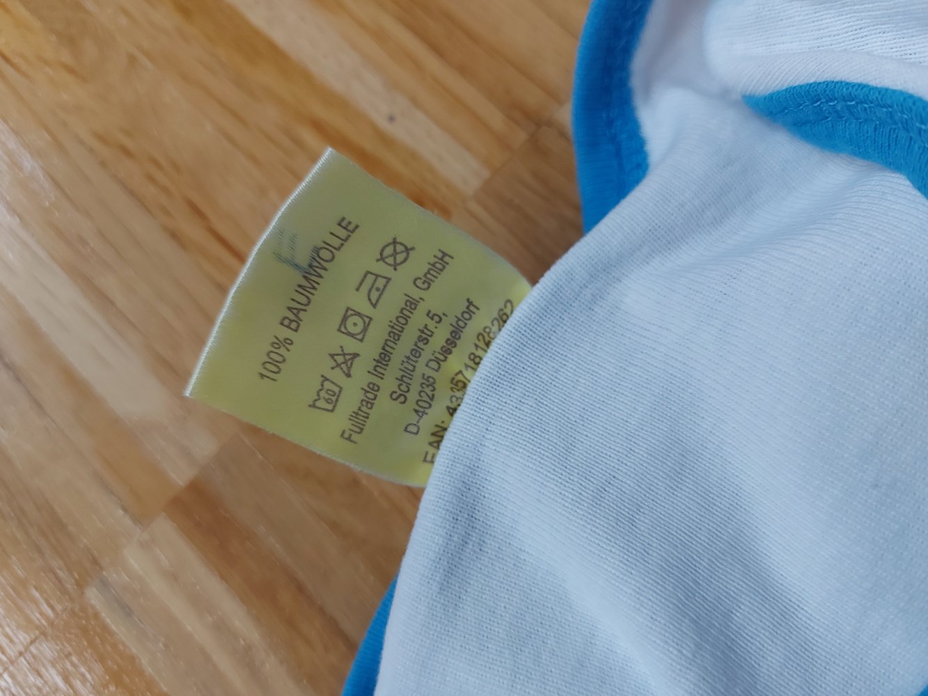 weiß-blauer Langarmbody Süßer Herzensbrecher, Gr. 62/68