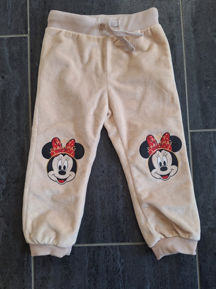 Weiche Minnie Maus-Kuschelhose, Gr. 92
