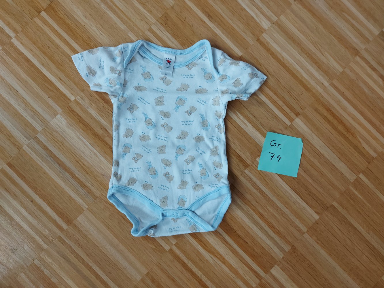 süßer Kurzarmbody mit Bärchen, Gr. 74