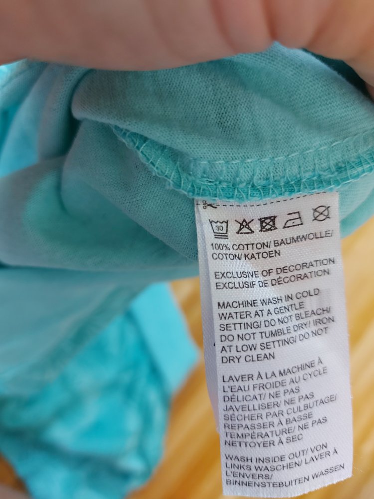 kurzärmliges türkises Polo-Shirt mit Palmenmuster Gr. 86