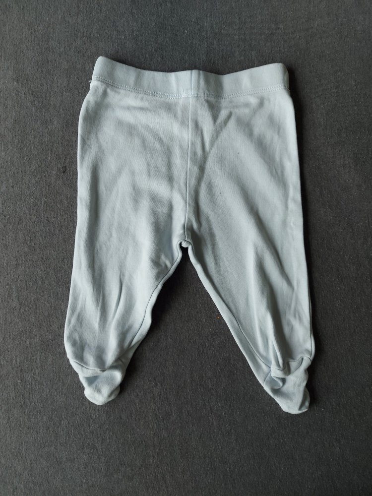 Hellblaue Babyhose mit Füßchen, Gr. 50/56