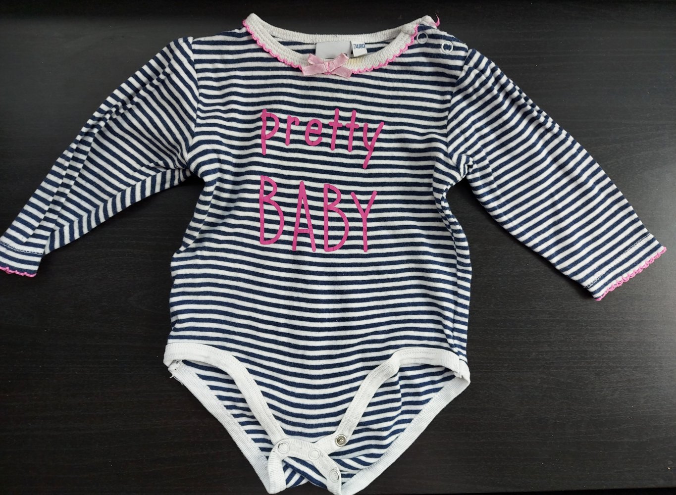 Gestreifter Langarmbody pretty Baby, Gr. 74/80