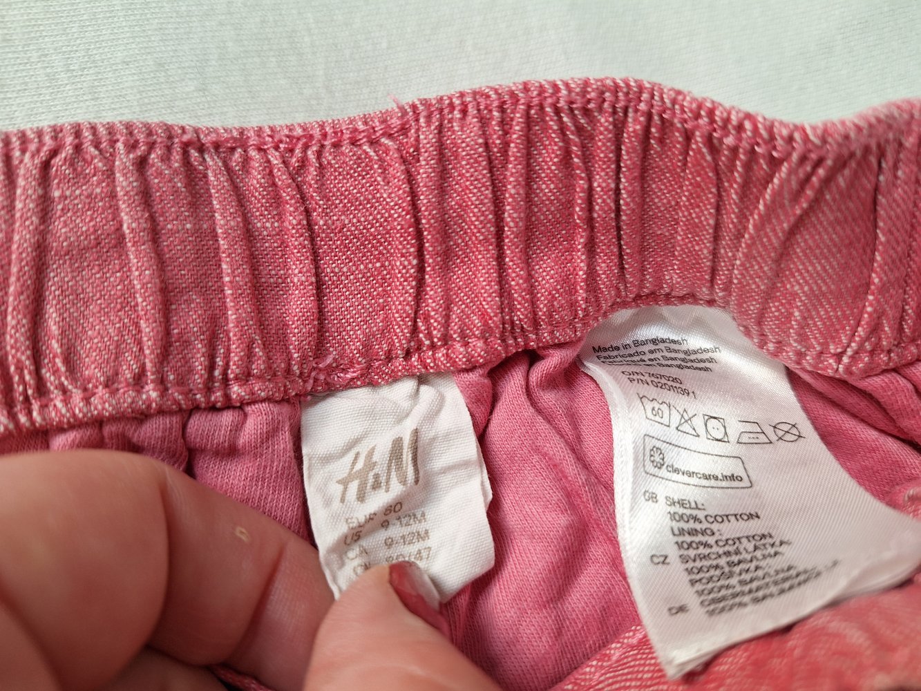 Pinke Hose mit Herzen, Gr. 80