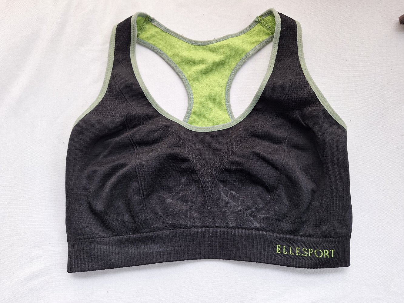 Schwarz grünes Sport Bustier / Sport BH