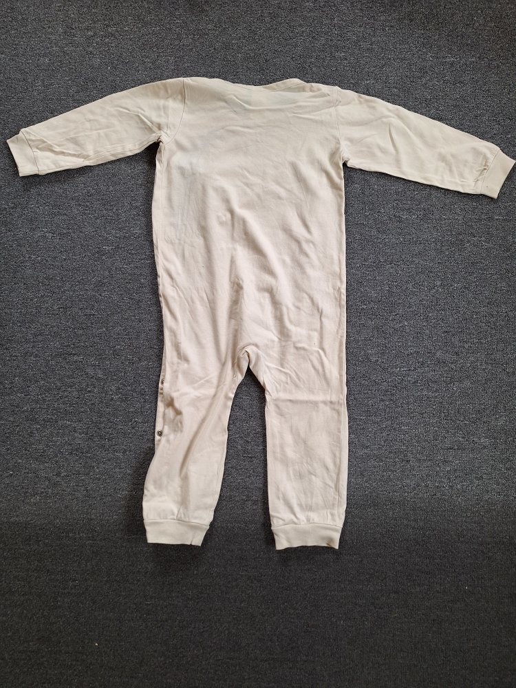 cremefarbener/beiger Pyjama/ Schlafanzug mit Sonne Gr. 92 unisex