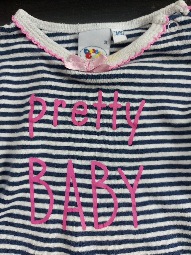 Gestreifter Langarmbody pretty Baby, Gr. 74/80