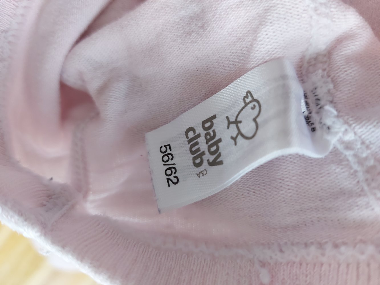 rosafarbene Babystrumpfhose, Gr. 56/62