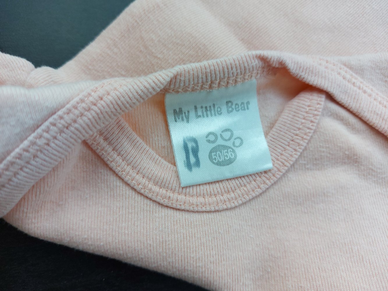 apricotfarbener Kurzarmbody Gr. 50/56 Sommerbody