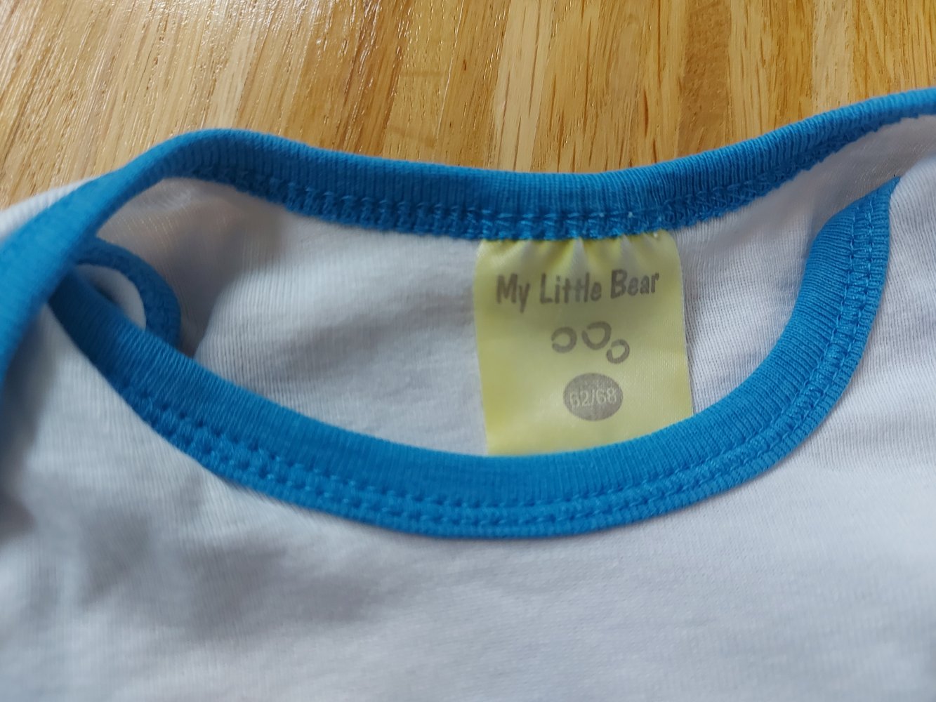 weiß-blauer Langarmbody Süßer Herzensbrecher, Gr. 62/68