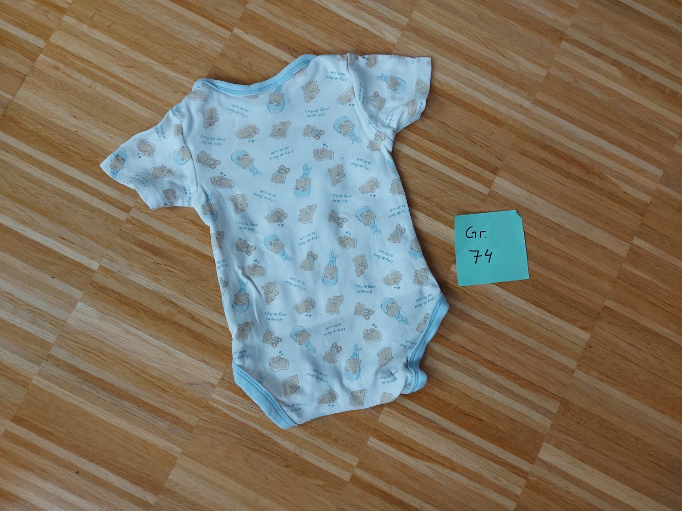 süßer Kurzarmbody mit Bärchen, Gr. 74