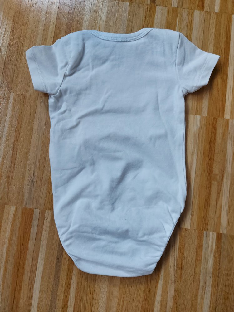 weißer Kurzarmbody mit Bambi, Gr. 62
