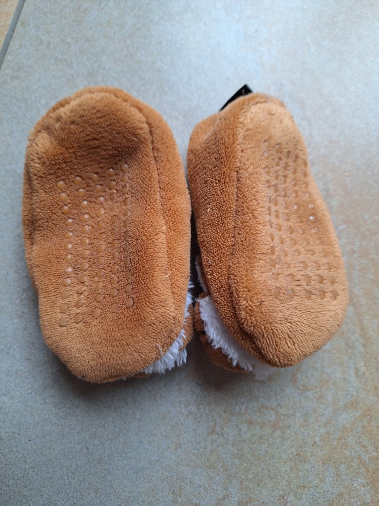 flauschige gefütterte Tiger-Hausschuhe Gr. 21/22