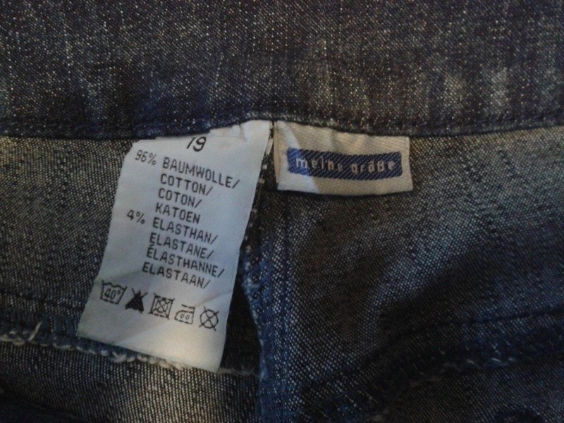 Sehr schöne blaue Jeans mit hohem Bund Gr. 19 Wie Neu!
