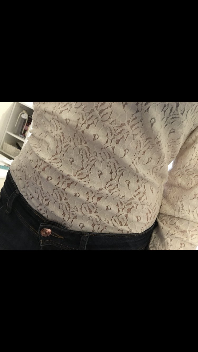 Langärmeliges Spitzen Shirt 