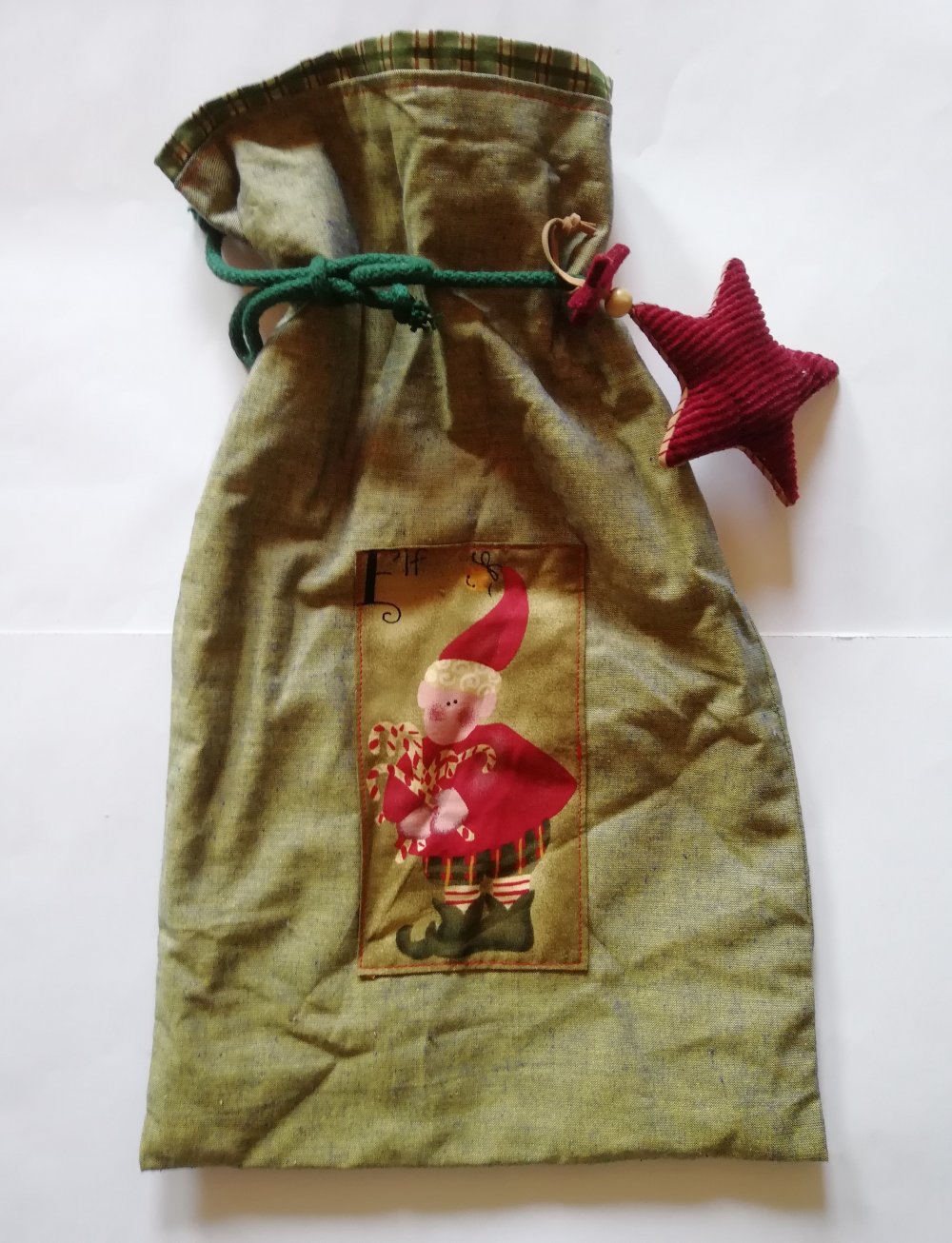 Beutel Geschenkbeutel Stoff Baumwolle Weihnachten 25 x 42 cm