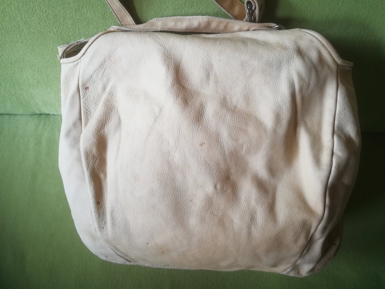 Lederbeutel Beuteltasche Echtleder hellbraun Vintage groß