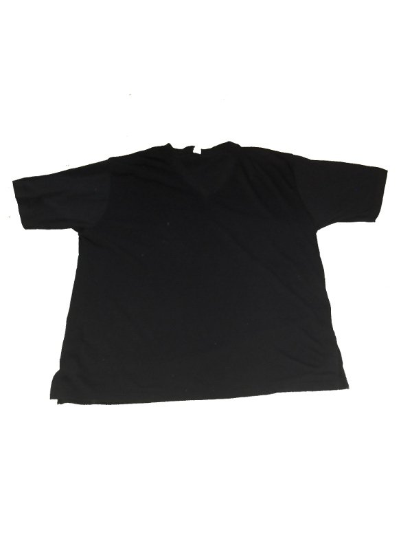 T-Shirt Basic-Shirt V-Ausschnitt schwarz Gr. 46/48
