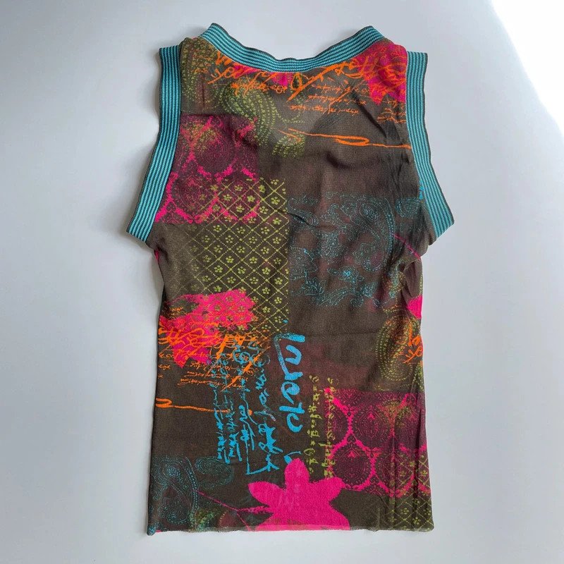 Kenzo transparentes Mesh Top 90s 90er Vintage