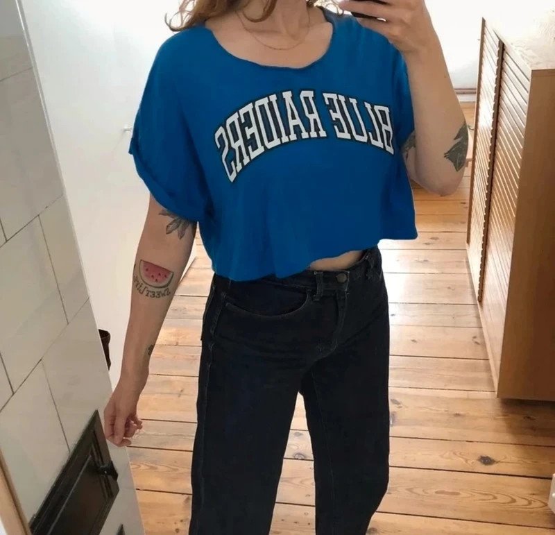 Blue Riders cropped Vintage Shirt