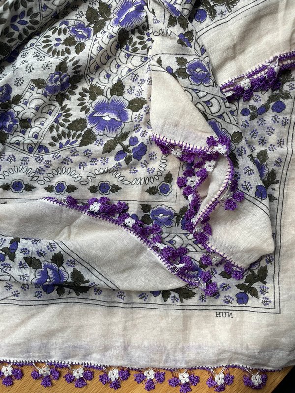 Großes Vintage Tuch aus Baumwolle Sehr gut