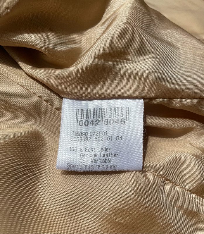 Y2K René Lezard Lederjacke Vintage 3/4 Ärmel