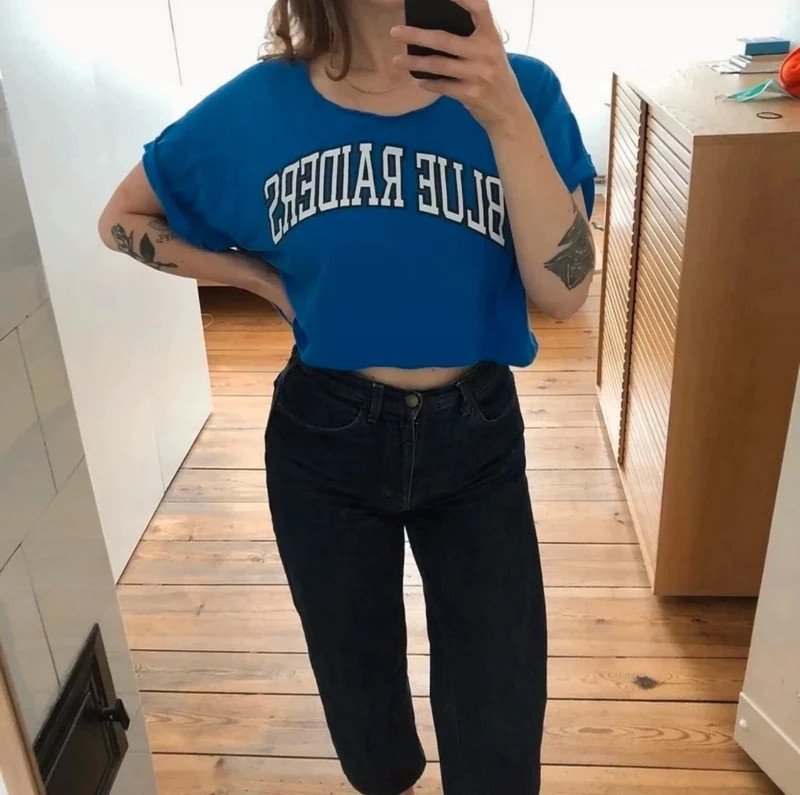 Blue Riders cropped Vintage Shirt