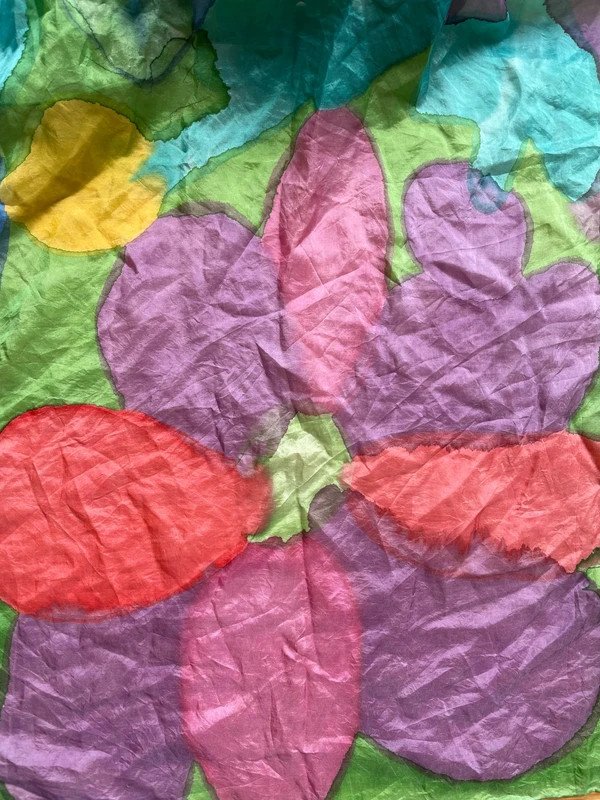 Großes Tuch aus Seide Vintage Silk