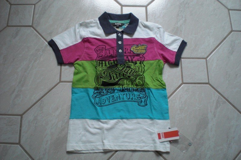 4 Shirts Neu Gr. 122 Whoppi Kanz Blue Seven  