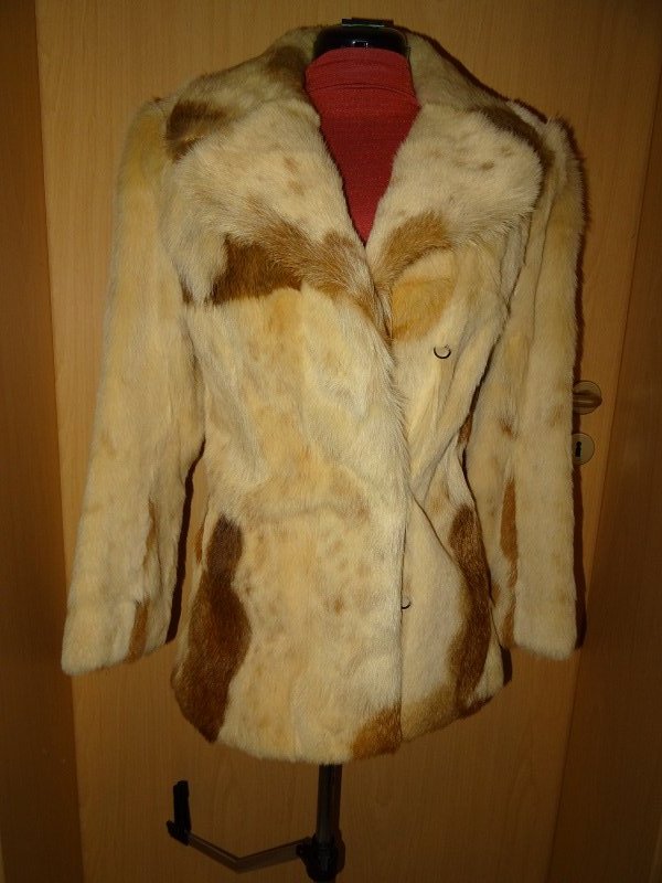 Pelzjacke Fell Pelz Jacke Kuhmuster Gr. 36 Kuh Muster Cow Jacket Fur