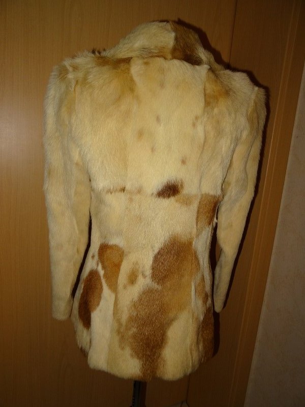 Pelzjacke Fell Pelz Jacke Kuhmuster Gr. 36 Kuh Muster Cow Jacket Fur