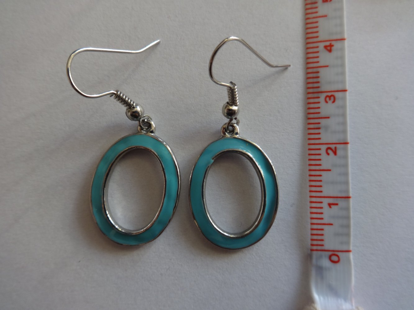 süße türkis/silber farbene Ohrringe