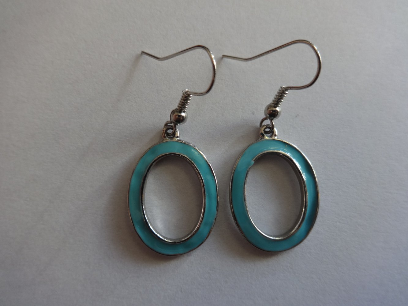 süße türkis/silber farbene Ohrringe