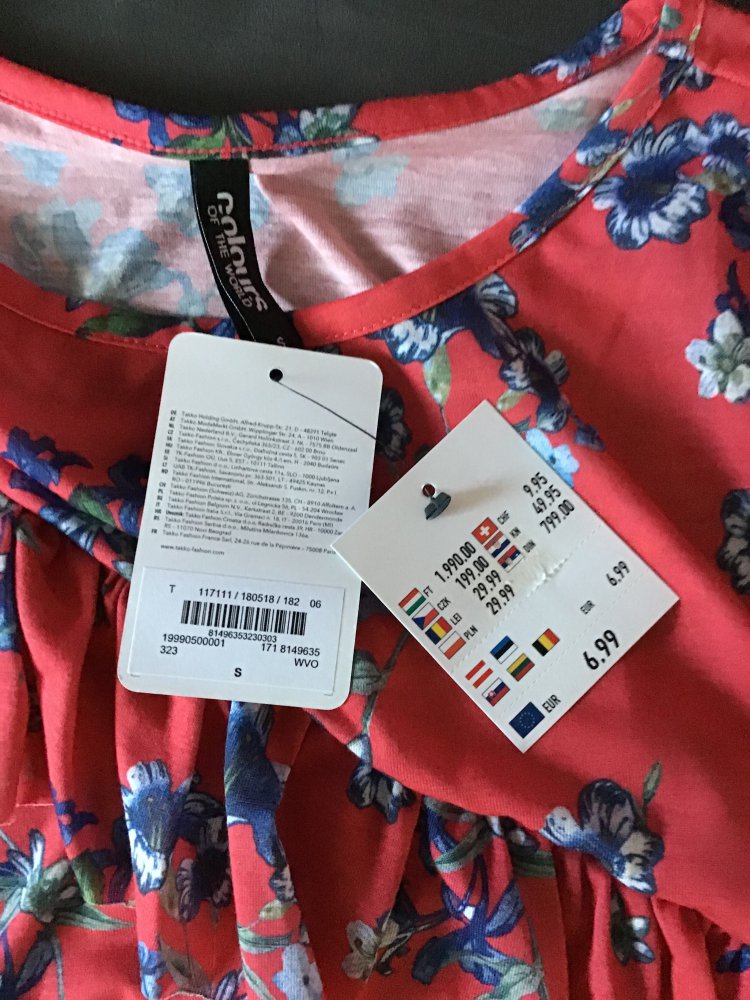 Rüschenshirt Größe S