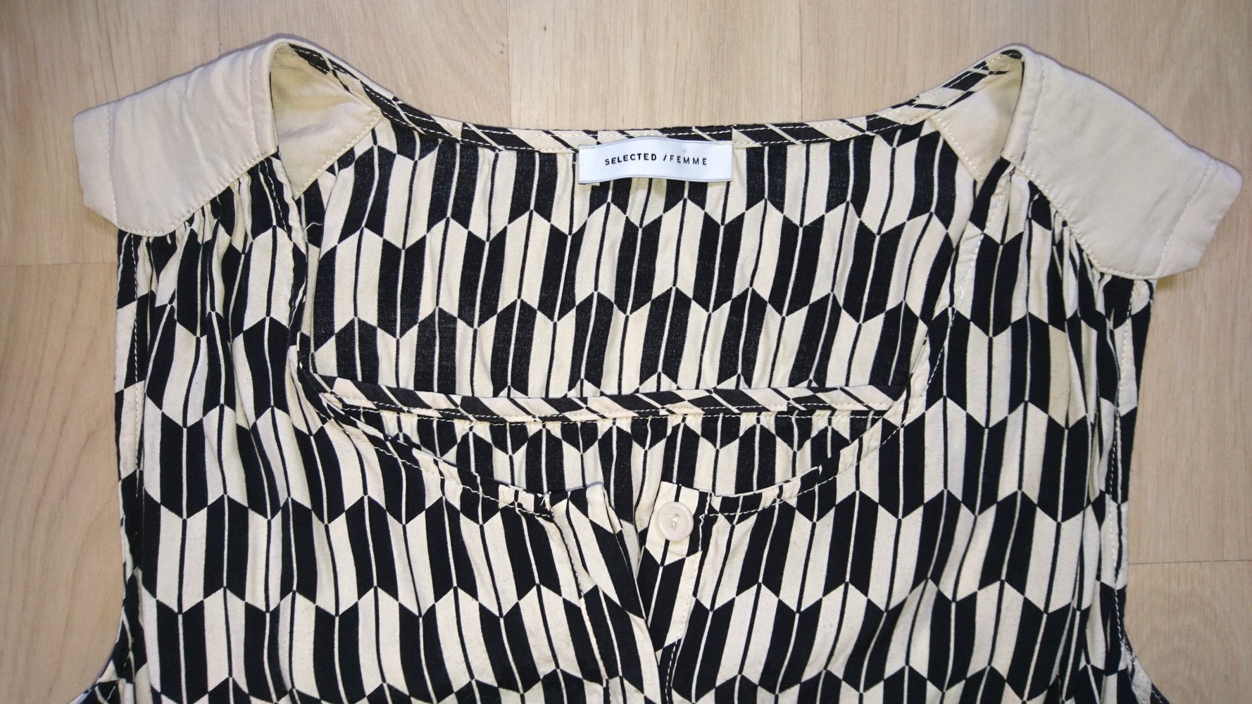 Gemustertes Vintage Blusenkleid Sommer