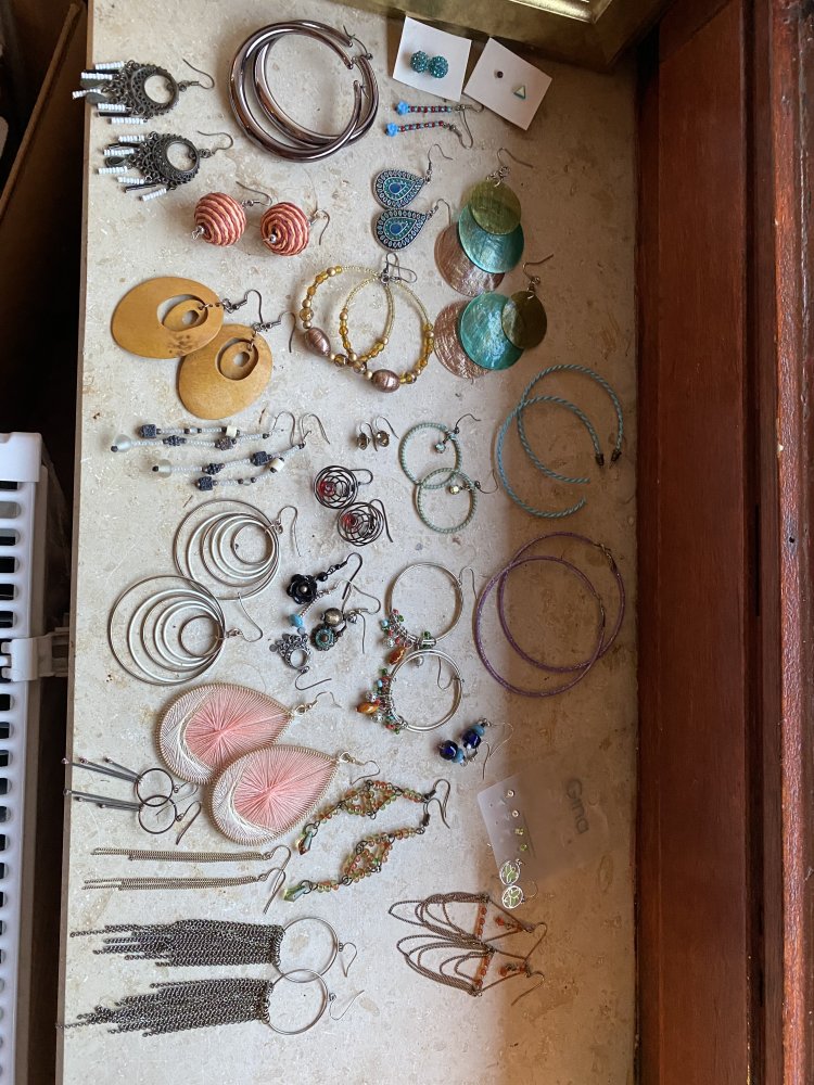 Ohrringe Perlen Creolen Gold Silber Ketten Muschel Faden Steinchen