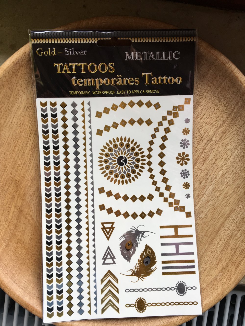 NEU - Coachella Tattoo in silber und gold Sommer