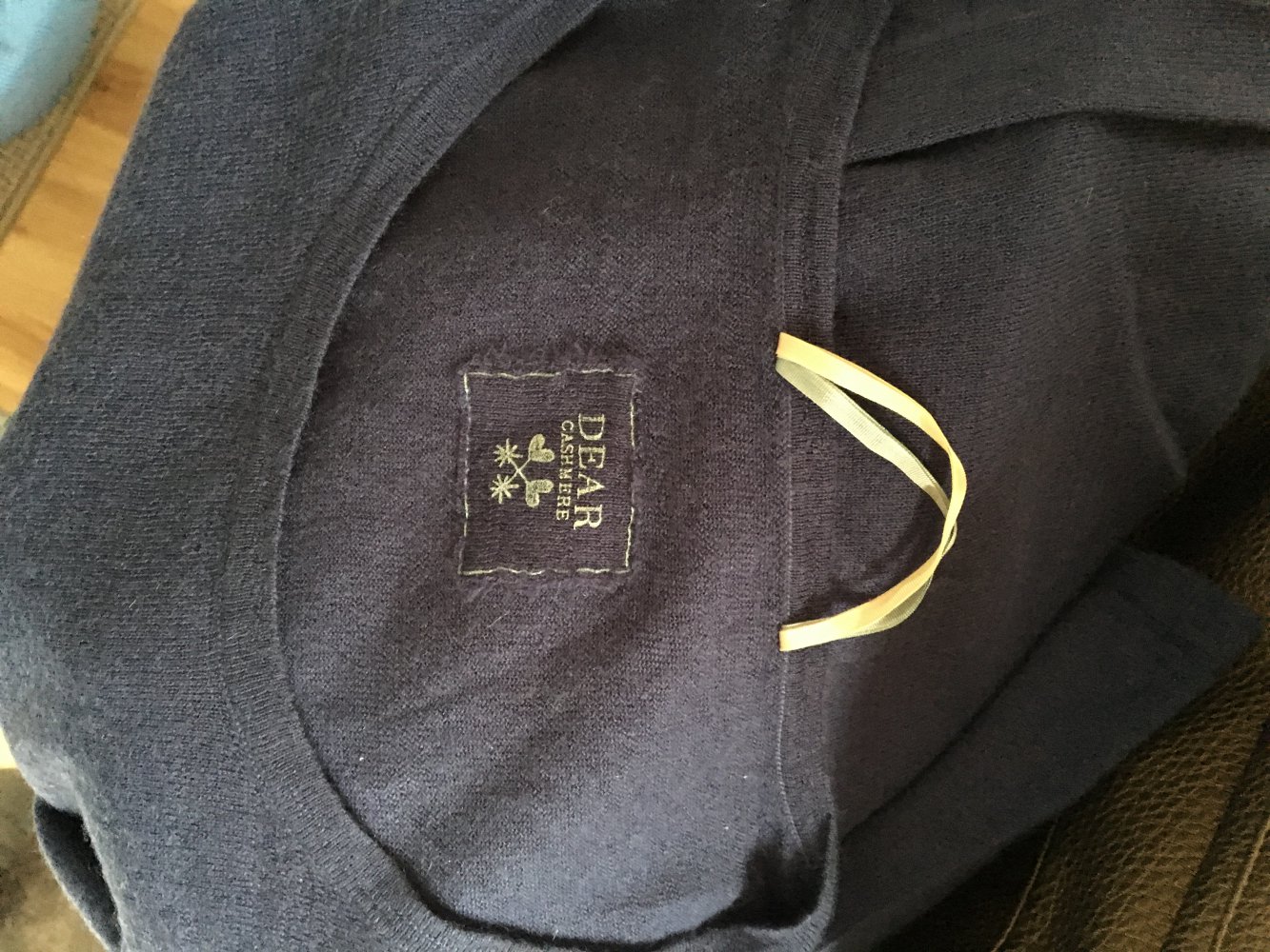 Designer Dear Cashmere Pullover Shirt blau lila 100 % Cashmir