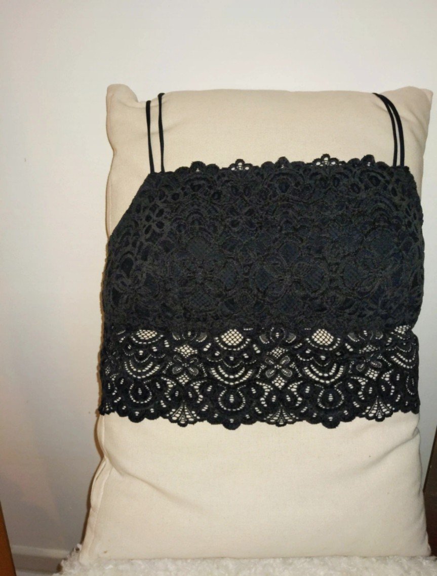 Bralette schwarz Spitze, 38/M