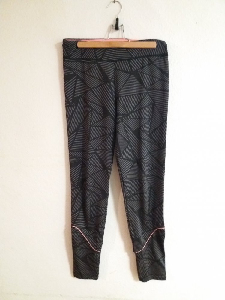 Sport Leggings mit Muster dunkelgrau coral