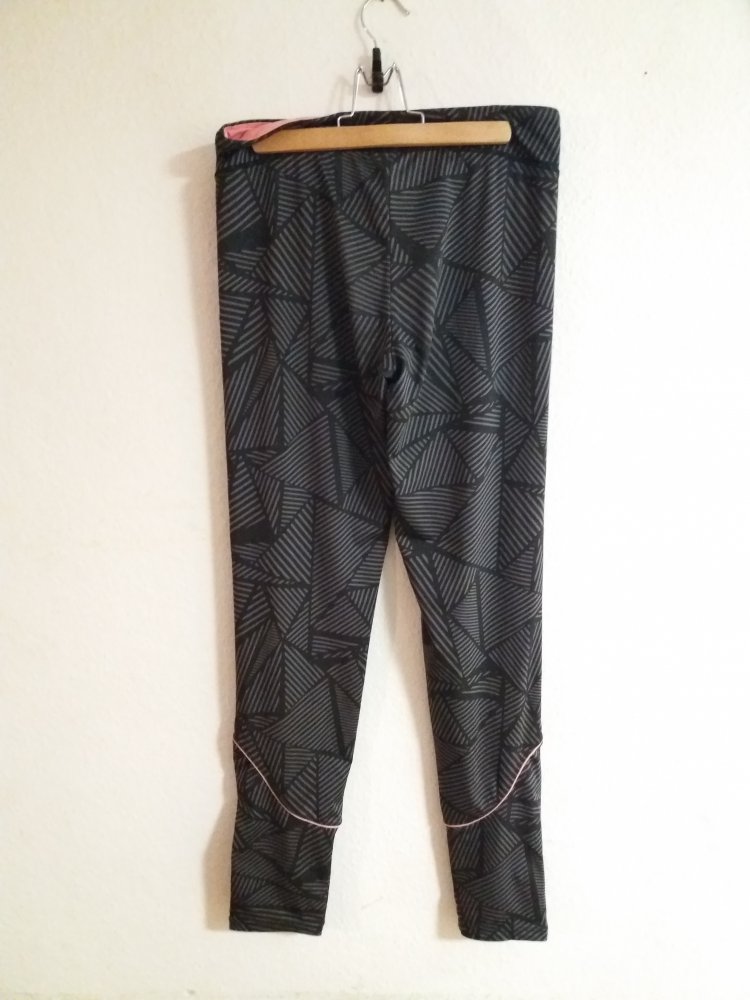 Sport Leggings mit Muster dunkelgrau coral